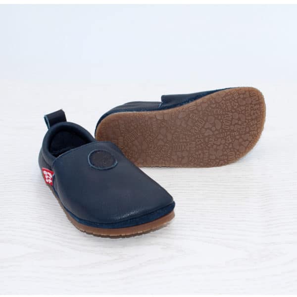 Pololo Barfußschuh Uni Leder Blau Bis zu 65% Rabatt