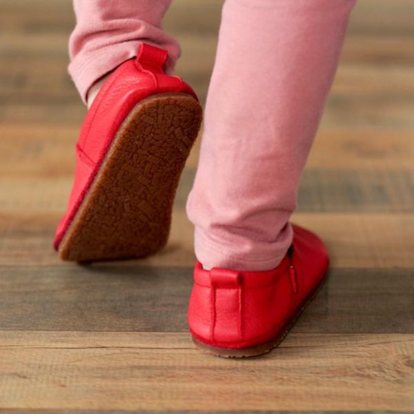 Pololo Barfußschuh Uni Leder Rot Discount Store für neue Produkte
