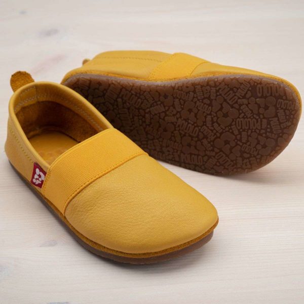 Pololo Outdoor Barfußschuh “Elastico” Gelb mit Gummisohle – Restgrößen 30-34 Kostenloser Versand international