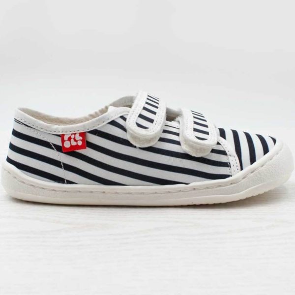 Pololo Barfuß-Sneaker Blau gestreift Restgrößen Hotsell