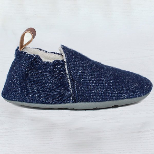 Pololo Hausschuhe aus recy. Textilien Blau 18/19-26/27 Fabrikpreis