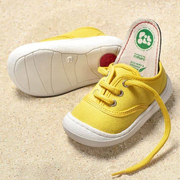 Pololo “Pepe” Baumwoll-Sneaker gelb Exklusivangebot