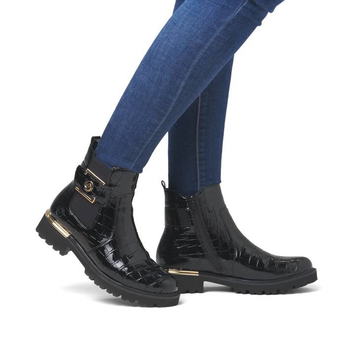 Remonte Artikelnummer D8684-03 remonte Damen Chelsea Boots lackschwarz Begrenzte Freigabe