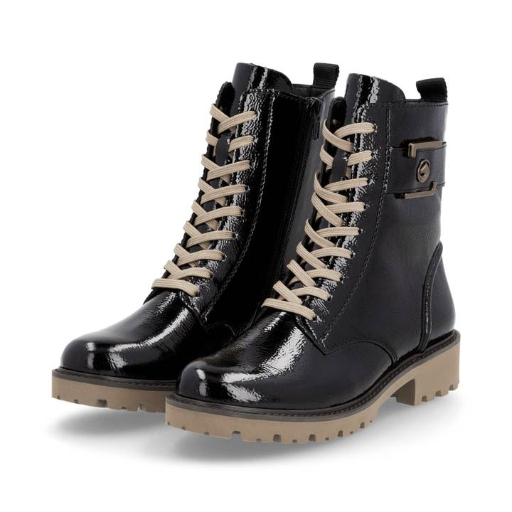 Remonte Artikelnummer D8663-00 remonte Damen Biker Boots glanzschwarz JETZT KAUFEN