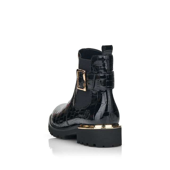 Remonte Artikelnummer D8684-02 remonte Damen Chelsea Boots lackschwarz Kostenloser Versand international