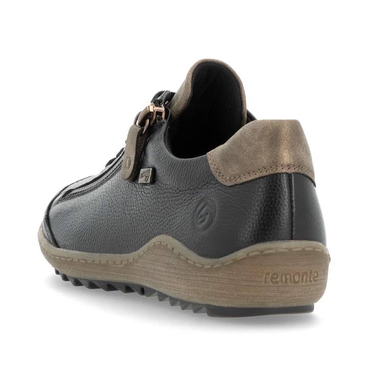 Remonte Artikelnummer R1402-08 remonte Damen Schnürschuhe urbanschwarz-zimtbraun Outlet
