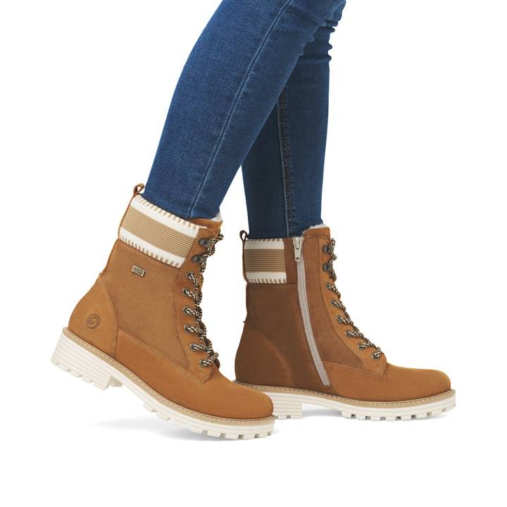Remonte Artikelnummer D0W77-22 remonte Damen Schnürstiefel kupfer 50% Rabatt mit kostenlosem Versand