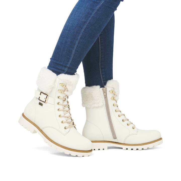 Remonte Artikelnummer D8481-80 remonte Damen Schnürstiefel macchiatoweiß Clearance-Verkauf