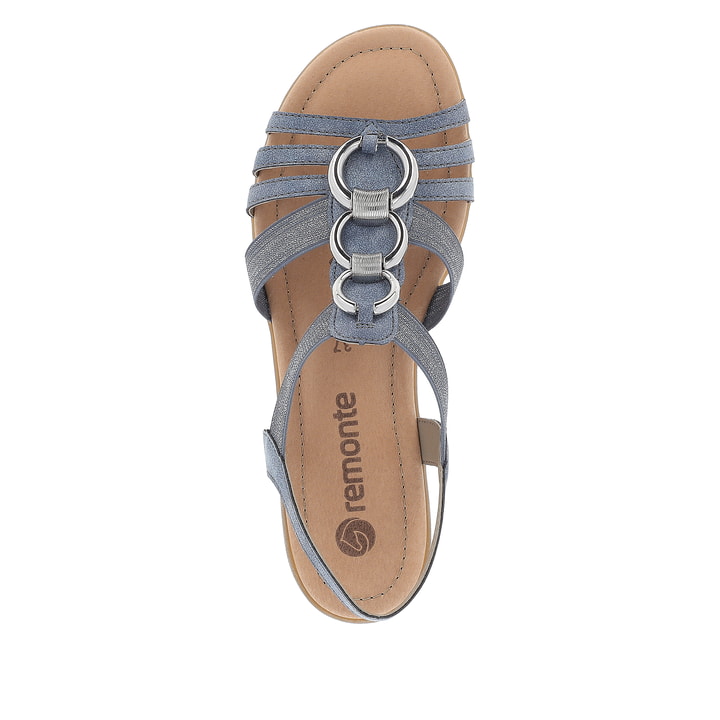 Remonte Artikelnummer R3605-12 remonte Damen Riemchensandalen schieferblau-silber Begrenzt auf 3 Tage