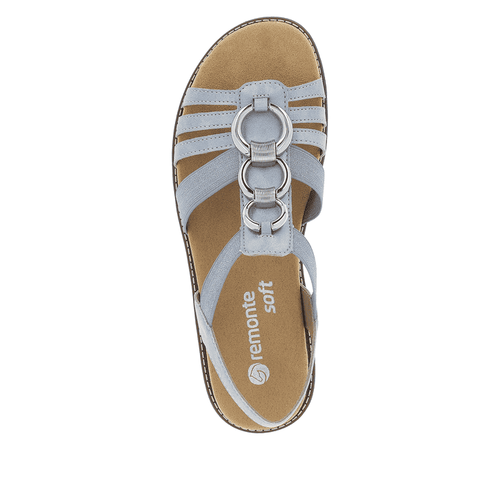 Remonte Artikelnummer D2073-12 remonte Damen Riemchensandalen babyblau-silber Speichern exportieren