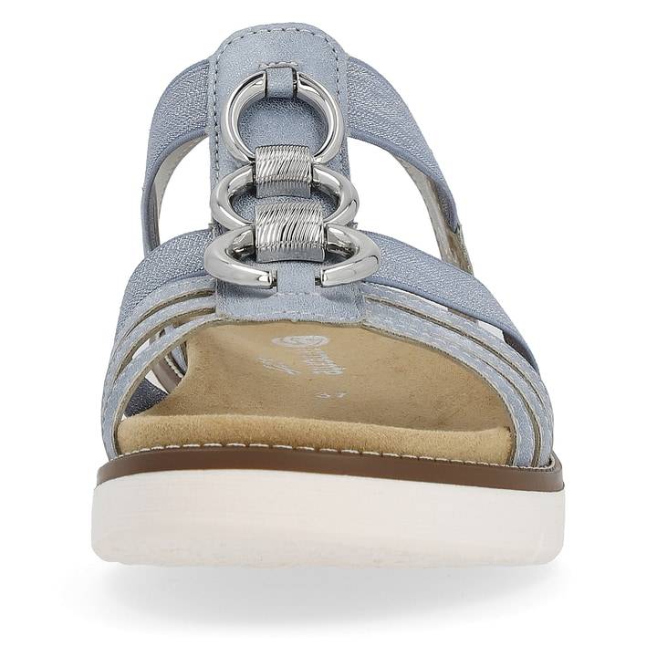 Remonte Artikelnummer D2073-12 remonte Damen Riemchensandalen babyblau-silber Speichern exportieren