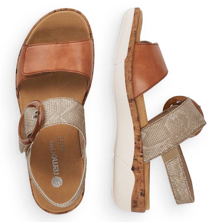 Remonte Artikelnummer R6853-90 remonte Damen Riemchensandalen karamellbraun 50% Rabatt für begrenzte Zeit