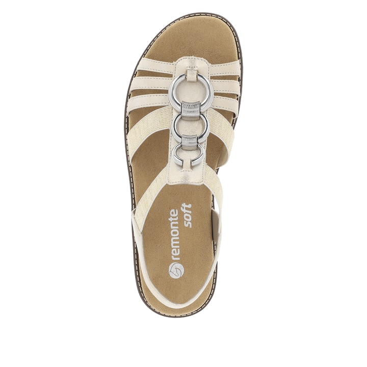 Remonte Artikelnummer D2073-60 remonte Damen Riemchensandalen cremebeige-silber Hotsell