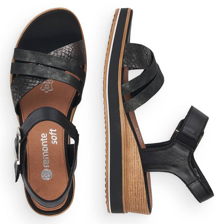 Remonte Artikelnummer D6454-00 remonte Damen Keilsandaletten tiefschwarz Begrenztes Angebot