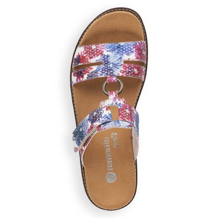 Remonte Artikelnummer D2056-91 remonte Damen Pantoletten blau-violett-geblümt Blitzangebot