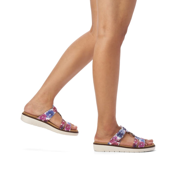 Remonte Artikelnummer D2056-91 remonte Damen Pantoletten blau-violett-geblümt Blitzangebot