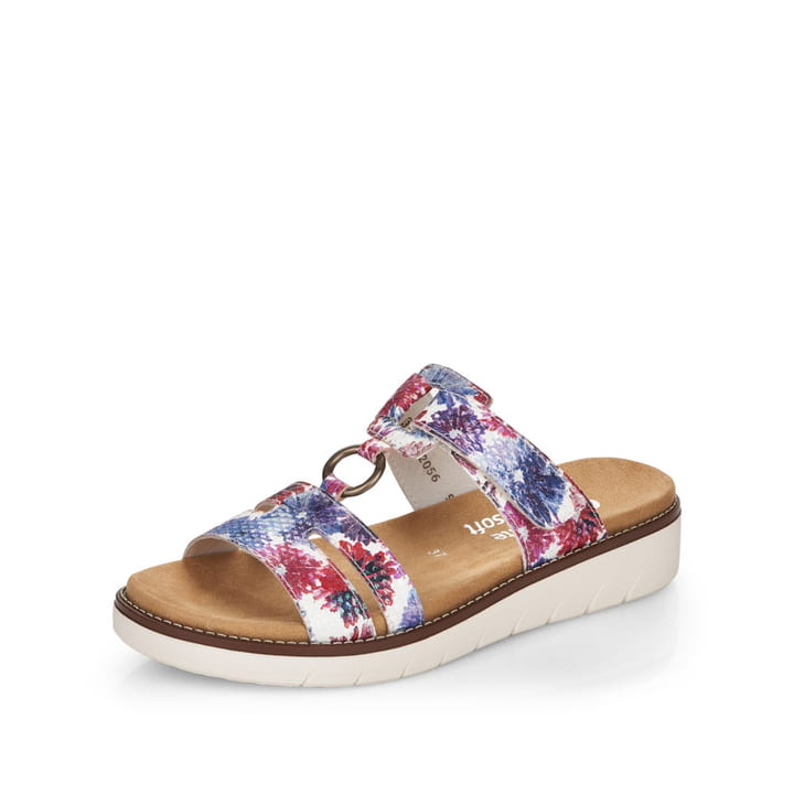 Remonte Artikelnummer D2056-91 remonte Damen Pantoletten blau-violett-geblümt Blitzangebot