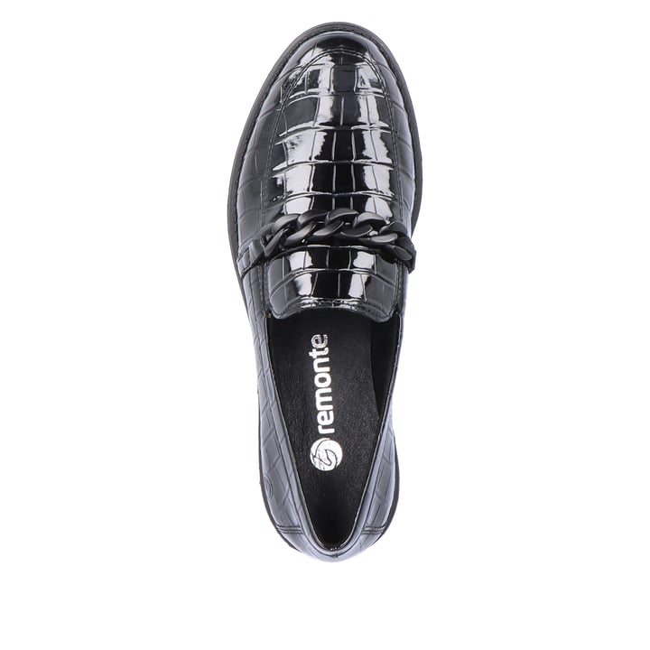 Remonte Artikelnummer D0F03-02 remonte Damen Loafers glanzschwarz Große Rabatte