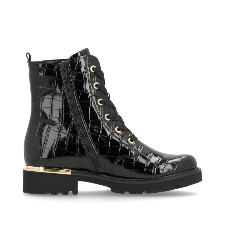 Remonte Artikelnummer D8683-00 remonte Damen Schnürstiefel lackschwarz Sonderangebot