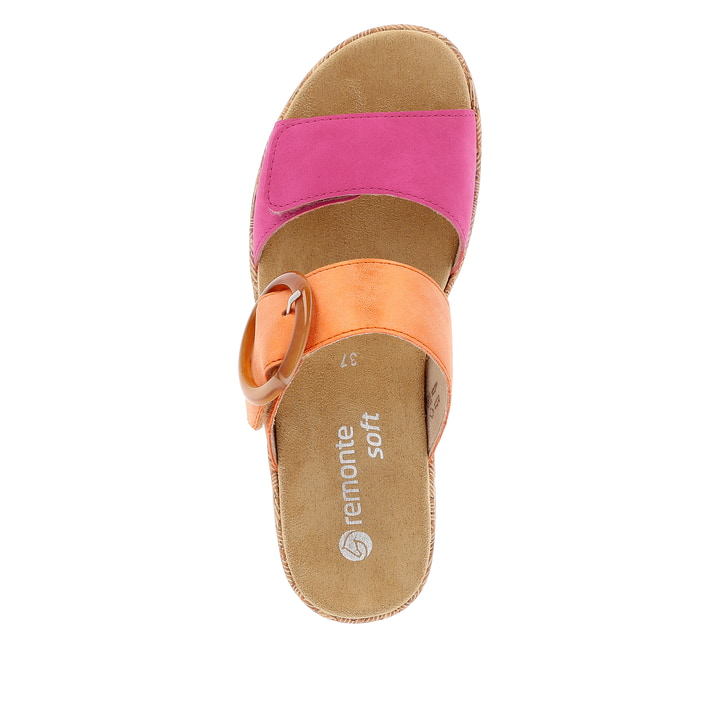 Remonte Artikelnummer R6858-38 remonte Damen Pantoletten apricot-magenta Kauf eins, bekomm eins gratis