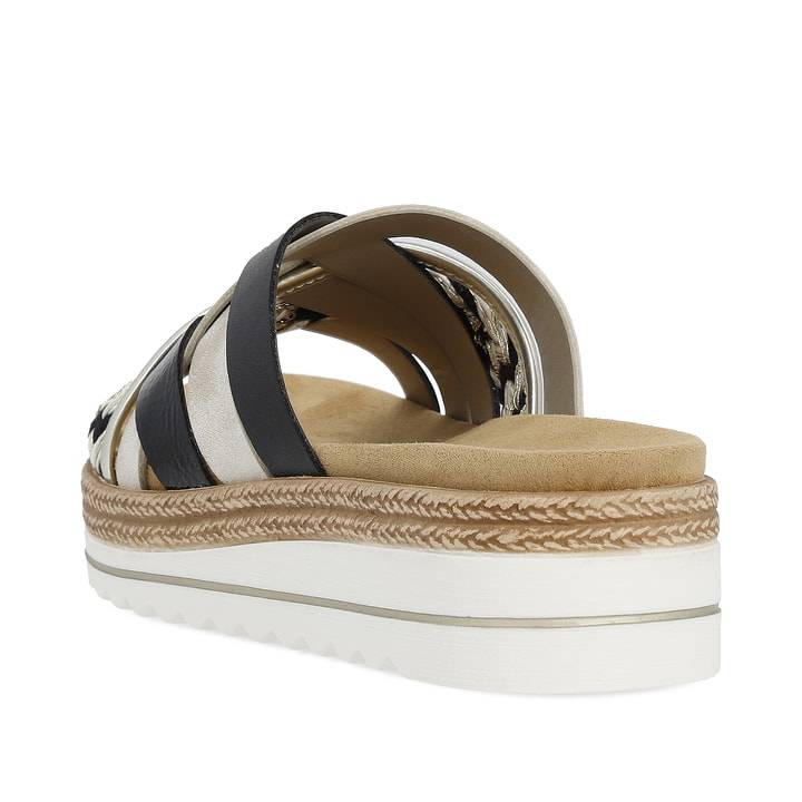 Remonte Artikelnummer D0Q50-02 remonte Damen Pantoletten schwarz-hellbeige Sonderangebote