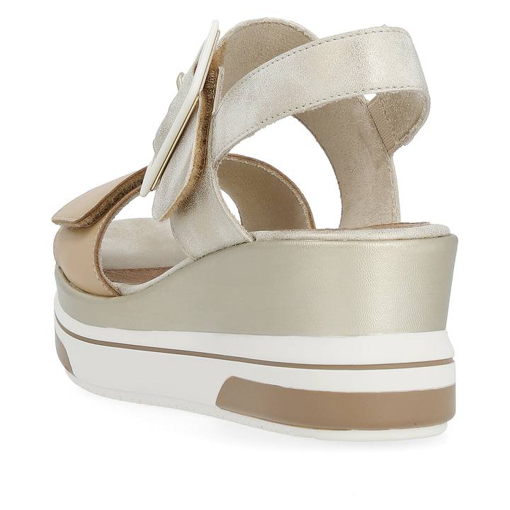 Remonte Artikelnummer D1P50-90 remonte Damen Keilsandaletten beige-metallic Outlet