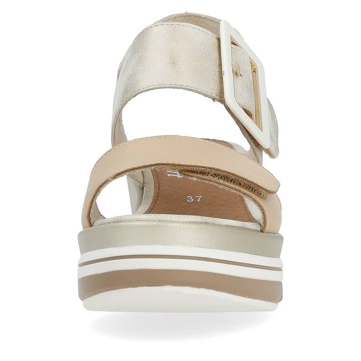Remonte Artikelnummer D1P50-90 remonte Damen Keilsandaletten beige-metallic Outlet