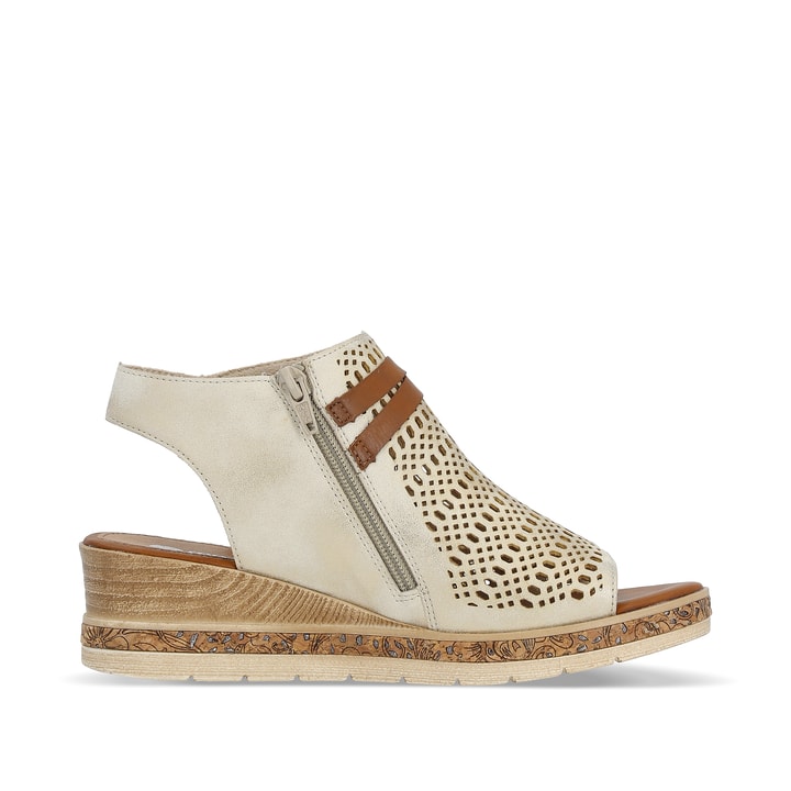 Remonte Artikelnummer D3075-60 remonte Damen Keilsandaletten cremebeige Sonderangebot