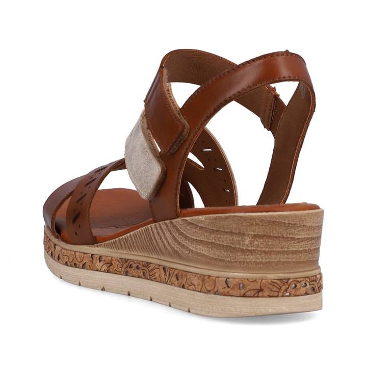 Remonte Artikelnummer D3064-24 remonte Damen Keilsandaletten nussbraun-cremeweiß Online Outlet