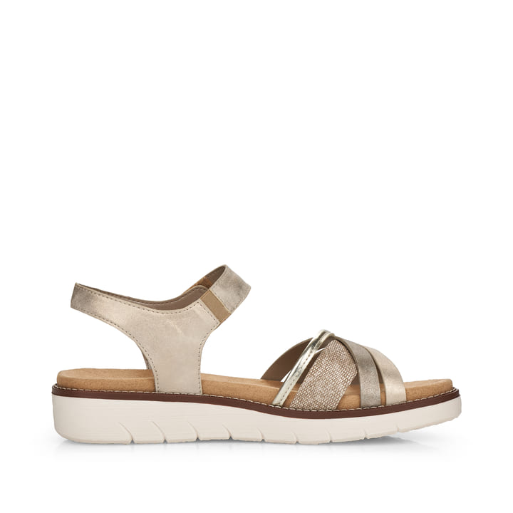Remonte Artikelnummer D2058-90 remonte Damen Riemchensandalen hellbeige-metallic Räumungsverkauf