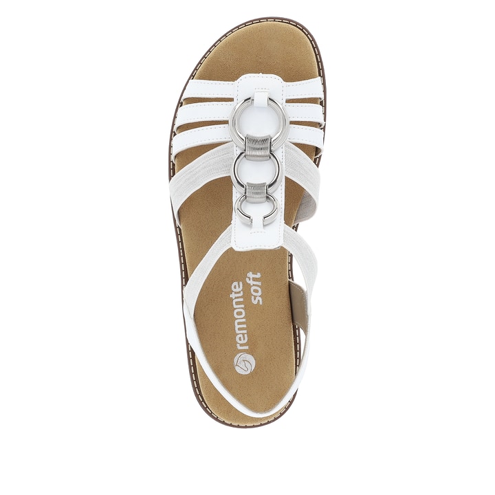 Remonte Artikelnummer D2073-80 remonte Damen Riemchensandalen edelweiß-silber Sonderangebote