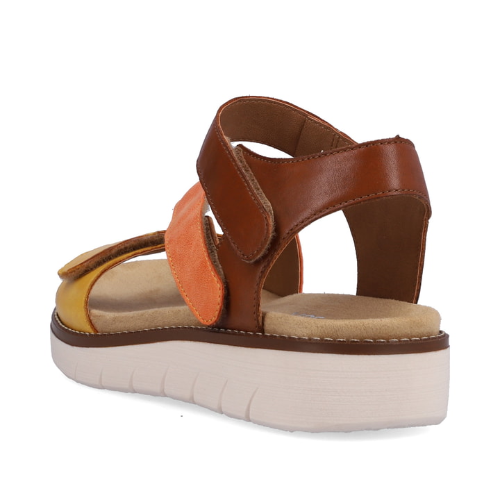 Remonte Artikelnummer D2050-25 remonte Damen Riemchensandalen braun-orange-gelb Super Sparpreis