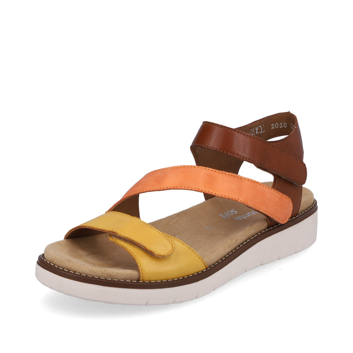 Remonte Artikelnummer D2050-25 remonte Damen Riemchensandalen braun-orange-gelb Super Sparpreis