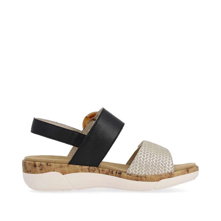 Remonte Artikelnummer R6853-02 remonte Damen Riemchensandalen stahlschwarz-goldbeige Kostenlose Rückgabe
