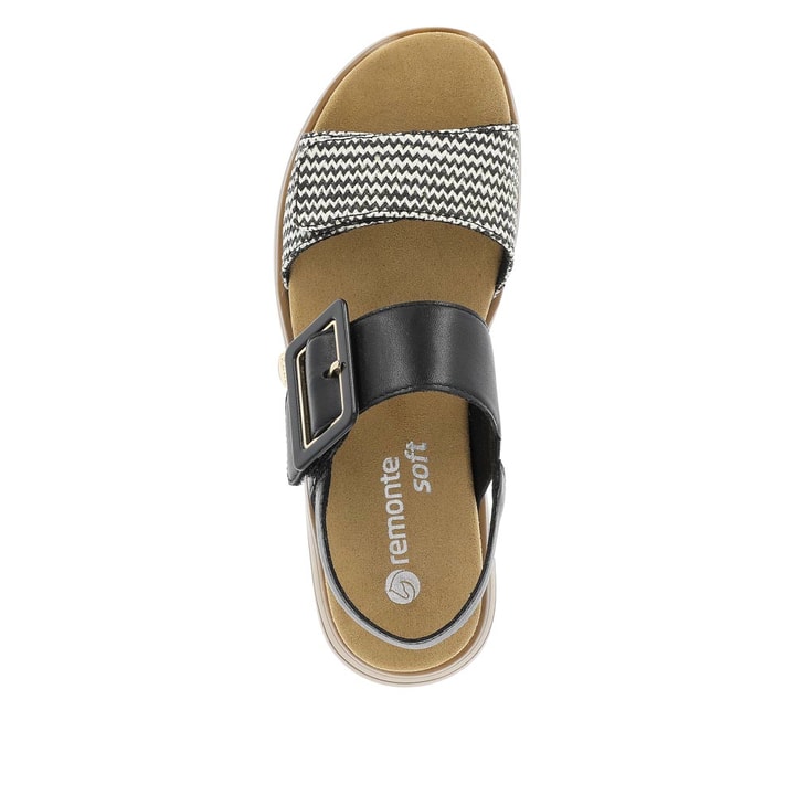 Remonte Artikelnummer D1J53-02 remonte Damen Riemchensandalen tiefschwarz-gestreift Letzter Tag