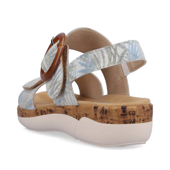 Remonte Artikelnummer R6853-92 remonte Damen Riemchensandalen cremeweiß-eisblau Fabrikladen