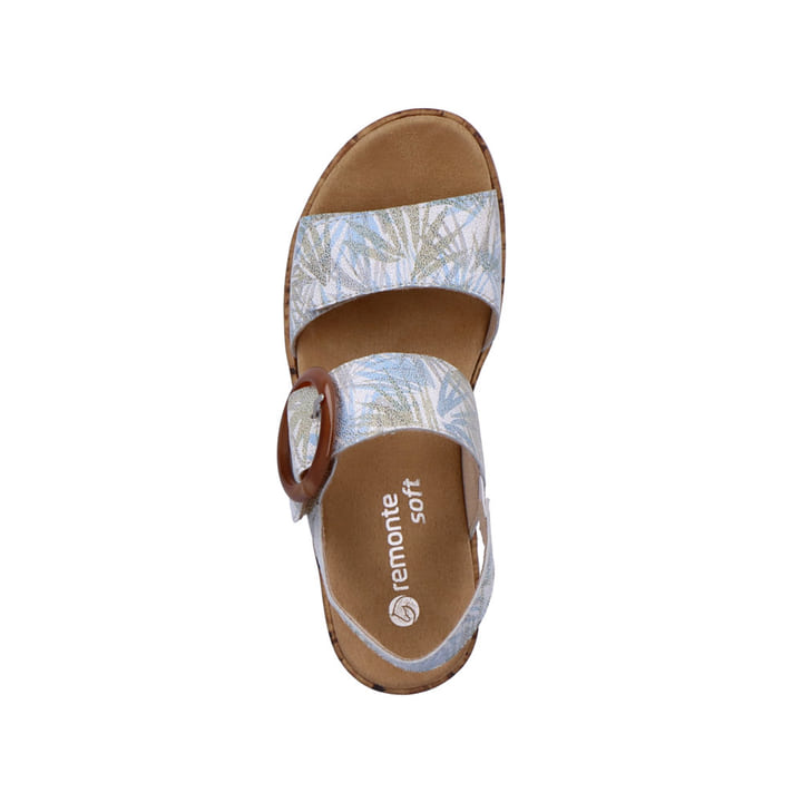 Remonte Artikelnummer R6853-92 remonte Damen Riemchensandalen cremeweiß-eisblau Fabrikladen