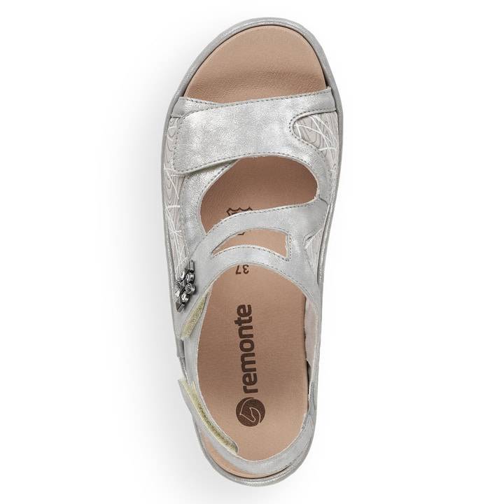 Remonte Artikelnummer D7647-40 remonte Damen Riemchensandalen silber-grau zollfrei