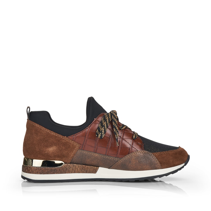 Remonte Artikelnummer R2529-25 remonte Damen Slipper nougatbraun-gold Limitierter Zeitrabatt