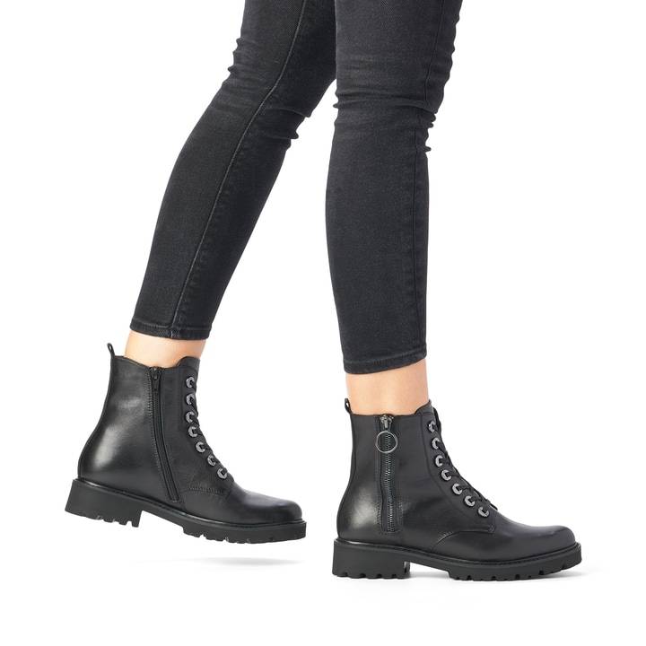 Remonte Artikelnummer D8671-01 remonte Damen Schnürstiefel mattschwarz 50% Rabatt für begrenzte Zeit
