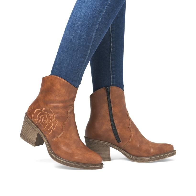 Rieker Artikelnummer Y1250-24 Rieker Damen Stiefeletten nougatbraun Sonderangebot der Fabrik