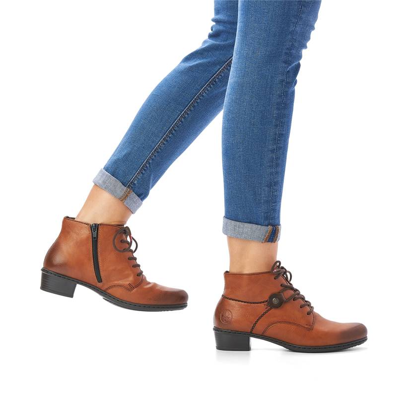 Rieker Artikelnummer Y0742-24 Rieker Damen Stiefeletten karamellbraun Vierteljährliche Förderung