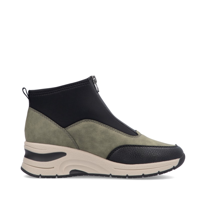 Rieker Artikelnummer N9362-54 Rieker Damen Slipper urbanschwarz-khaki Bis zu 55% Rabatt
