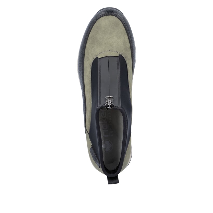 Rieker Artikelnummer N9362-54 Rieker Damen Slipper urbanschwarz-khaki Bis zu 55% Rabatt