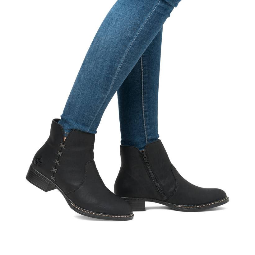 Rieker Artikelnummer 73475-00 Rieker Damen Stiefeletten graphitschwarz Nur noch ein Tag übrig