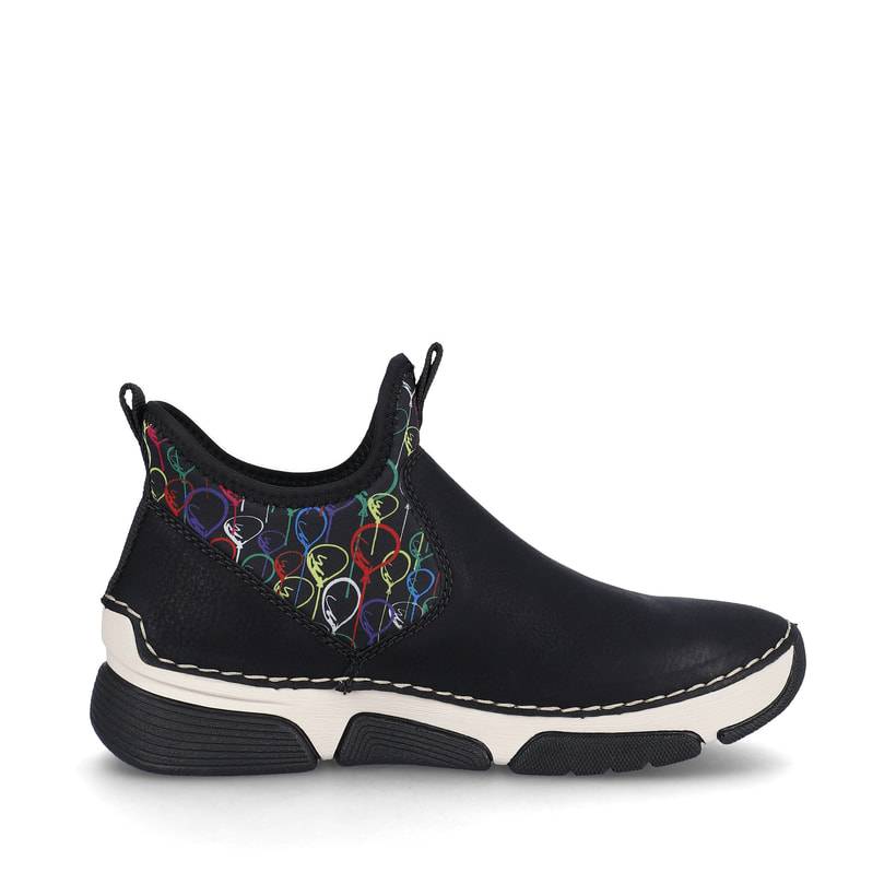 Rieker Artikelnummer 45957-00 Rieker Damen Slipper urbanschwarz-bunt Fabrikladen