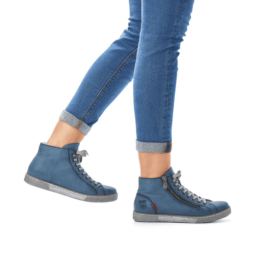 Rieker Artikelnummer Z1221-14 Rieker Damen Schnürschuhe azurblau Begrenzt auf 3 Tage