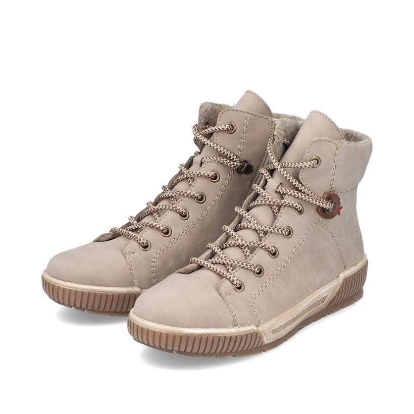 Rieker Artikelnummer N0730-64 Rieker Damen Schnürstiefel cremebeige Speichern exportieren