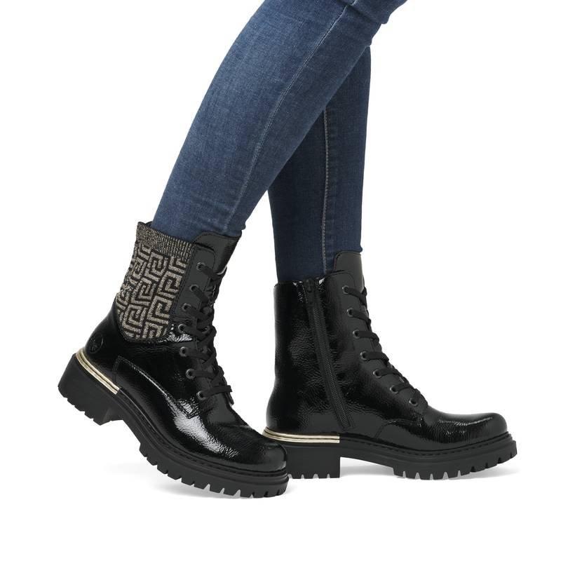 Rieker Artikelnummer 72607-00 Rieker Damen Stiefeletten urbanschwarz Black Friday Preise