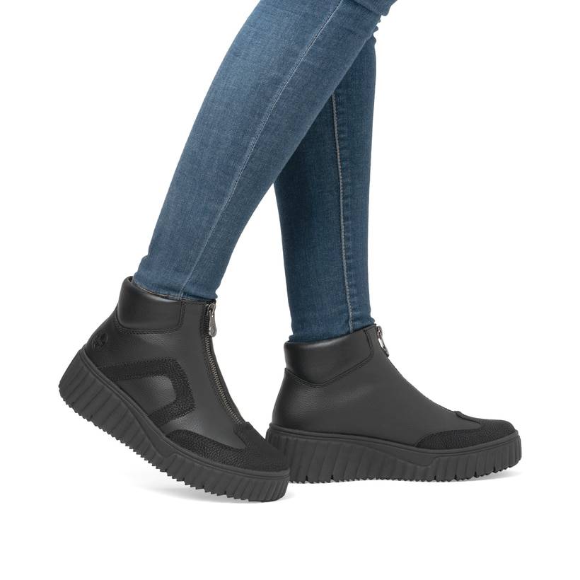 Rieker Artikelnummer N2551-00 Rieker Damen Kurzstiefel nachtschwarz Rabatte dieses Monats